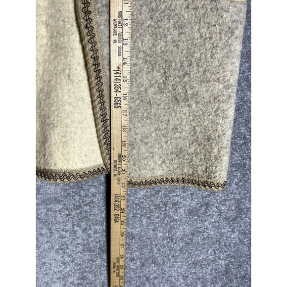 Monarca Wool Blend Sleeveless Western Riding Rodeo Vest Womens Large Tan Cream - Picture 13 of 13